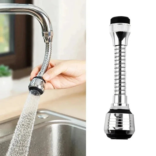 2 Modes Kitchen Stainless Steel Faucet Sprayer, 360° Rotating Water-Saving Splash Proof Tap Extender Bubbler