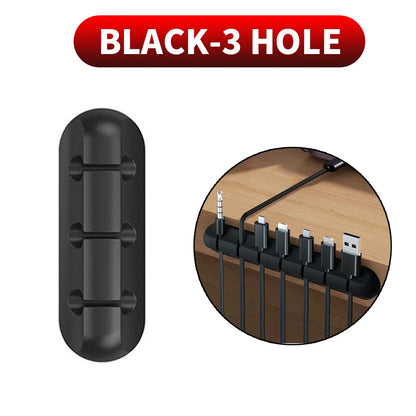 Adhesive Cable Holder Clips Cord Management Wire Organizer for Desktop USB Charging Cable Nightstand Power Cord Mouse Cable