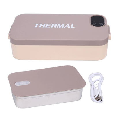Electric Lunch Box 304 Stainless Steel Digital Display Quick Heated Lunch Box for Office Travel Lunch Box Quick Heated Lunch Box