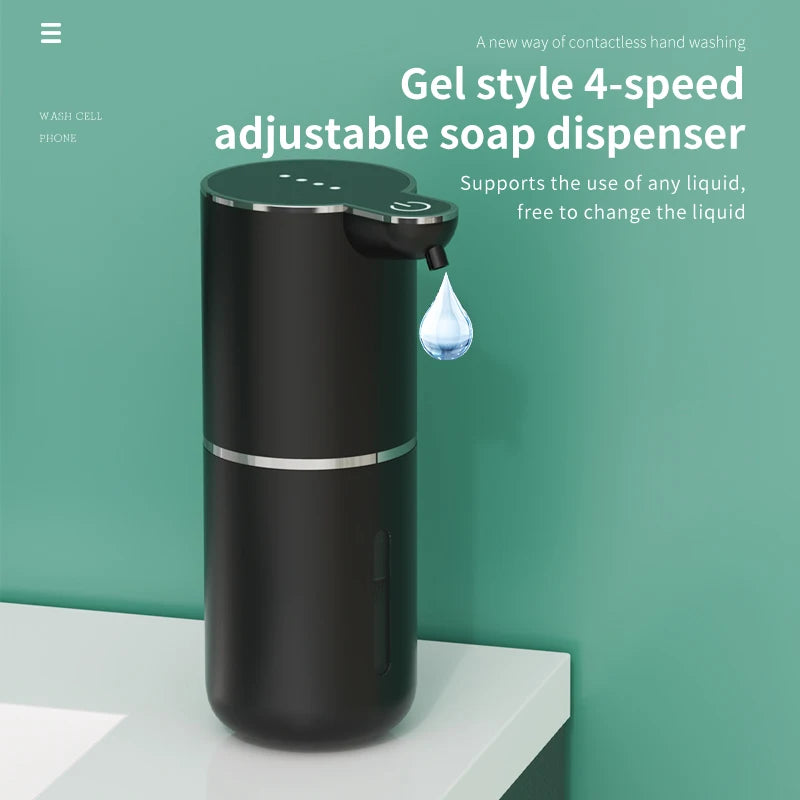 380ML Rechargeable Electric 4 Levels Adjustable Automatic Sensor Soap Dispenser Intelligent Hand Sanitizer Pump Washing Machine