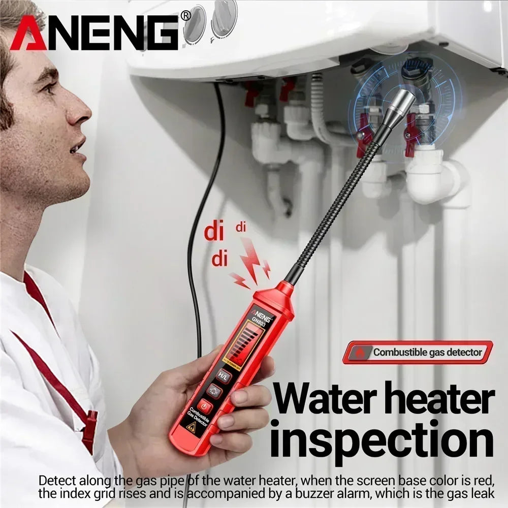 Handheld Gas Leak Detector ANENG GN803 Testers Methane Combustible Gas Detector Gases Concentration Analyzer Meter Leakage Tools