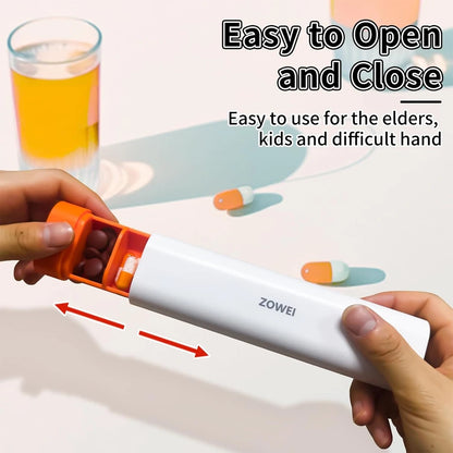 1pcs  Cute Weekly Pill Organizer 7-Day Daily Travel Pill Box Holder for Vitamins Medicines Supplements - Compact Size