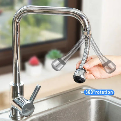 360° Rotatable Faucet Extender Dual Mode Water Saving Spray Head, Universal Pressure Sprayer Faucet Filter for Kitchen Bathroom