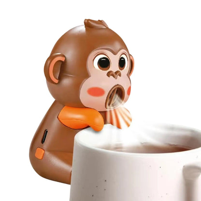 3 Speeds Cute Animal Mini Food Cooling Fan USB Rechargeable Portable Clip On Design Personal Food Fan Low Noise For Kids Aldult