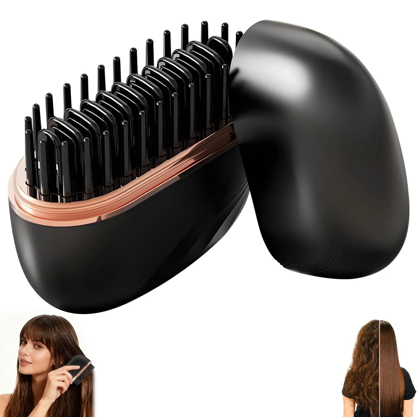 Mini Hair Straightener Portable Cordless Curling Iron Small Flat Steam Hair Straightener Brush Travel Styling Tools for Women