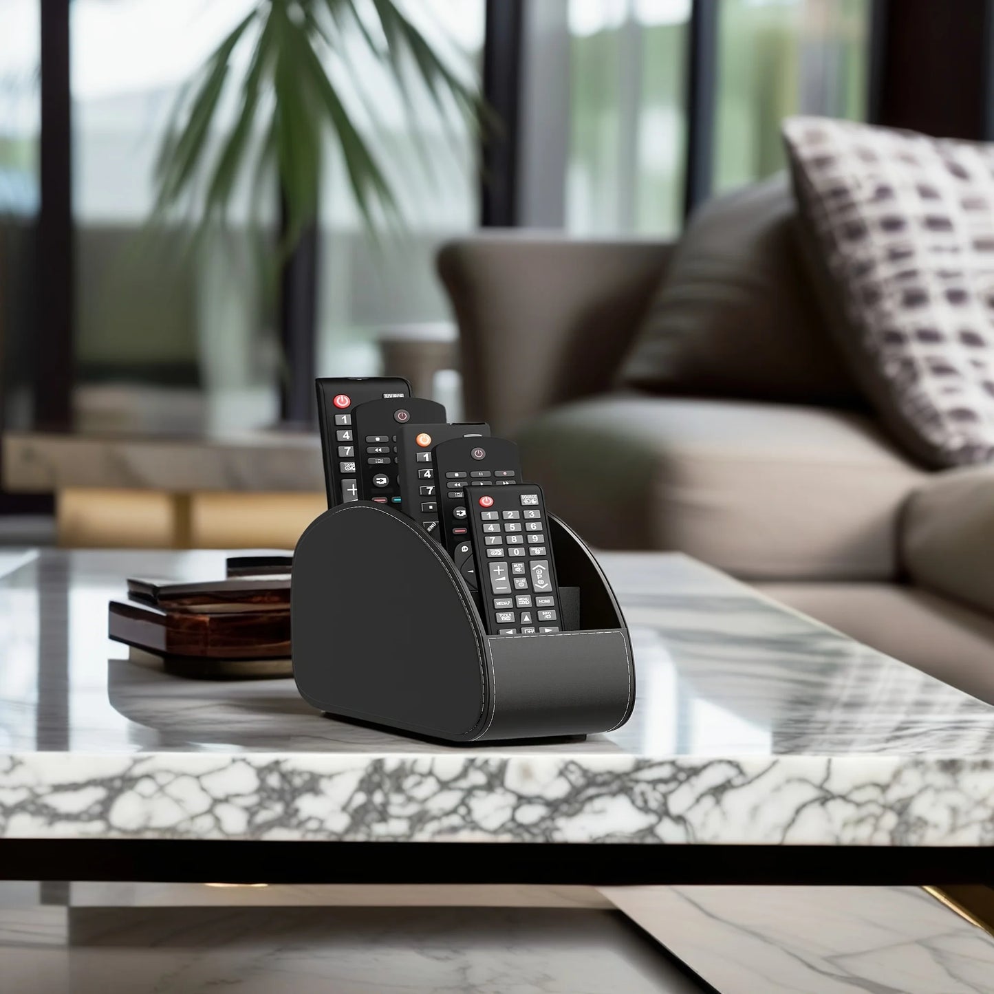 1pc Control Holder - Remote Caddy Tray Organizer for TV, Media Players, Pens,  Space-Saving Desktop & Bedside Table Organizer