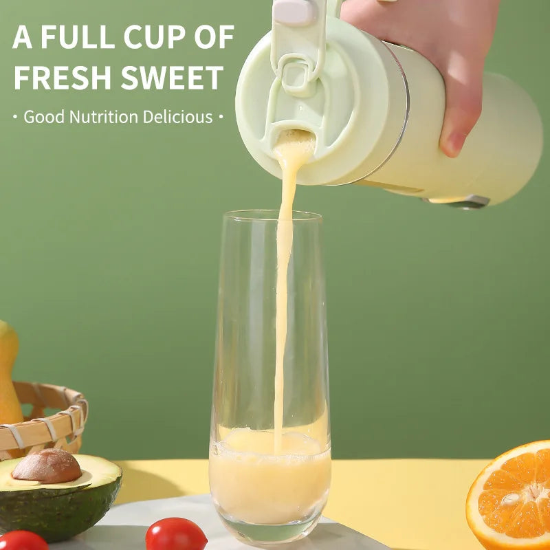HOMEFISH Portable Rechargeable Compact Juice Cup Multi-functional Blender for Students - On-the-Go Fresh Juice Maker