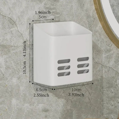 Bathroom Shelf Makeup Storage Organizer No Drill Toiletries Shelves Wall Mount Comb Skin Care Product Rack Bathroom Accessories