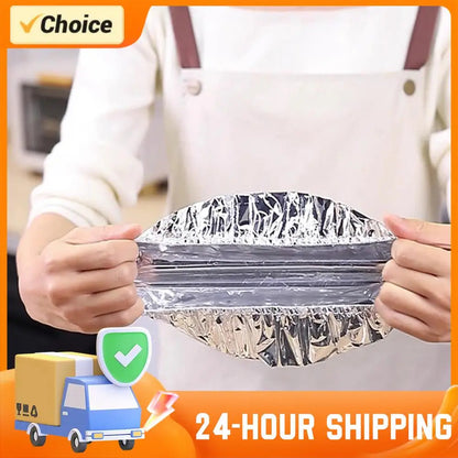 Reusable Aluminum Foil Food Covers Elastic Bowl Covers Fits Various Dish Shapes for Home Dining Parties Outdoor Picnics