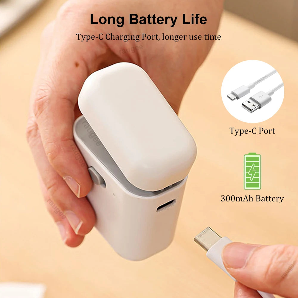 Plastic Bags Sealer Mini Bag Sealer Handheld Rechargeable Bag Sealer Machine Portable Resealer Machine Sealer for Plastic Bags