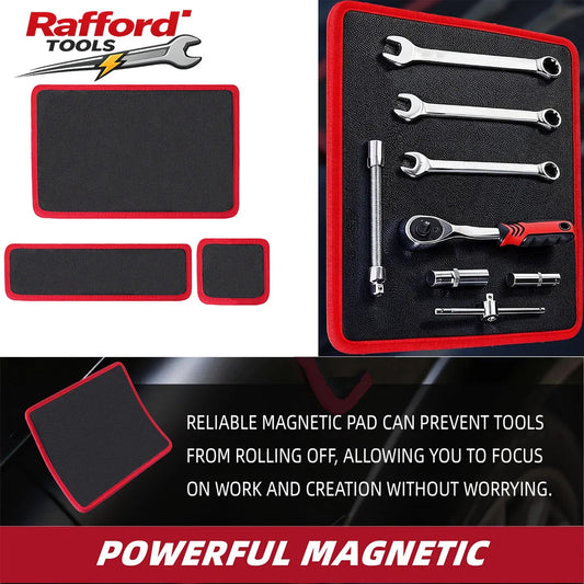 Rafford3-Piece Magnetic Tool Mat Set – PVC, Strong Magnet, Non-Slip, Organize Tools Easily