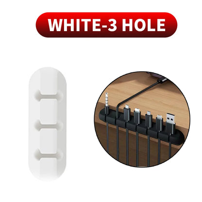 Adhesive Cable Holder Clips Cord Management Wire Organizer for Desktop USB Charging Cable Nightstand Power Cord Mouse Cable