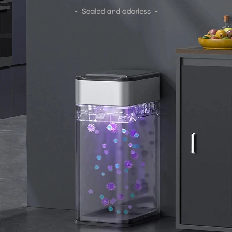 Smart Trash Can Kitchen Automatic Intelligent Sensor Bucket Garbage Dustbin Food Waste Wastebasket 15/20/30/40/50/60L