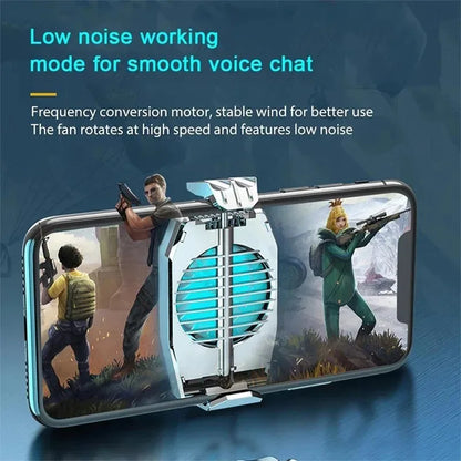 Semiconductor Phone Cooler Fast Cooling Radiator with Fan Low Noise For iPhone Android Gaming Live Streaming Mobile Phone Heat