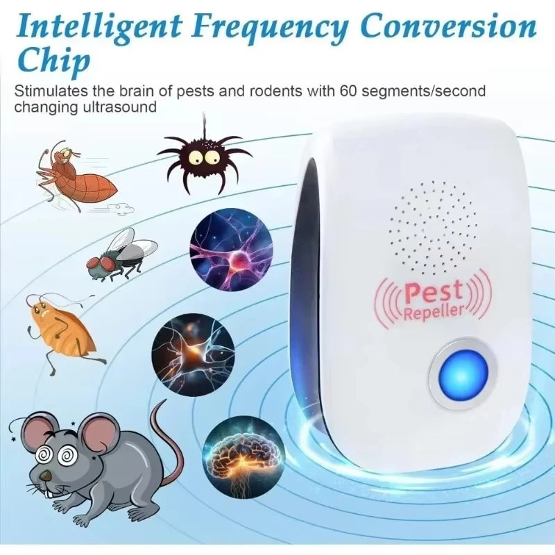 Safe Ultrasonic Pest Repeller Electronic Mouse Cockroach Mosquito Insect Repellent Effective Pest Control Exterminator Essential