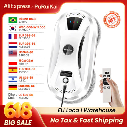 Ultra Thin Robot Vacuum Cleaner Window Cleaning Robot Window Cleaner Electric Glass Limpiacristales Remote Control for Home