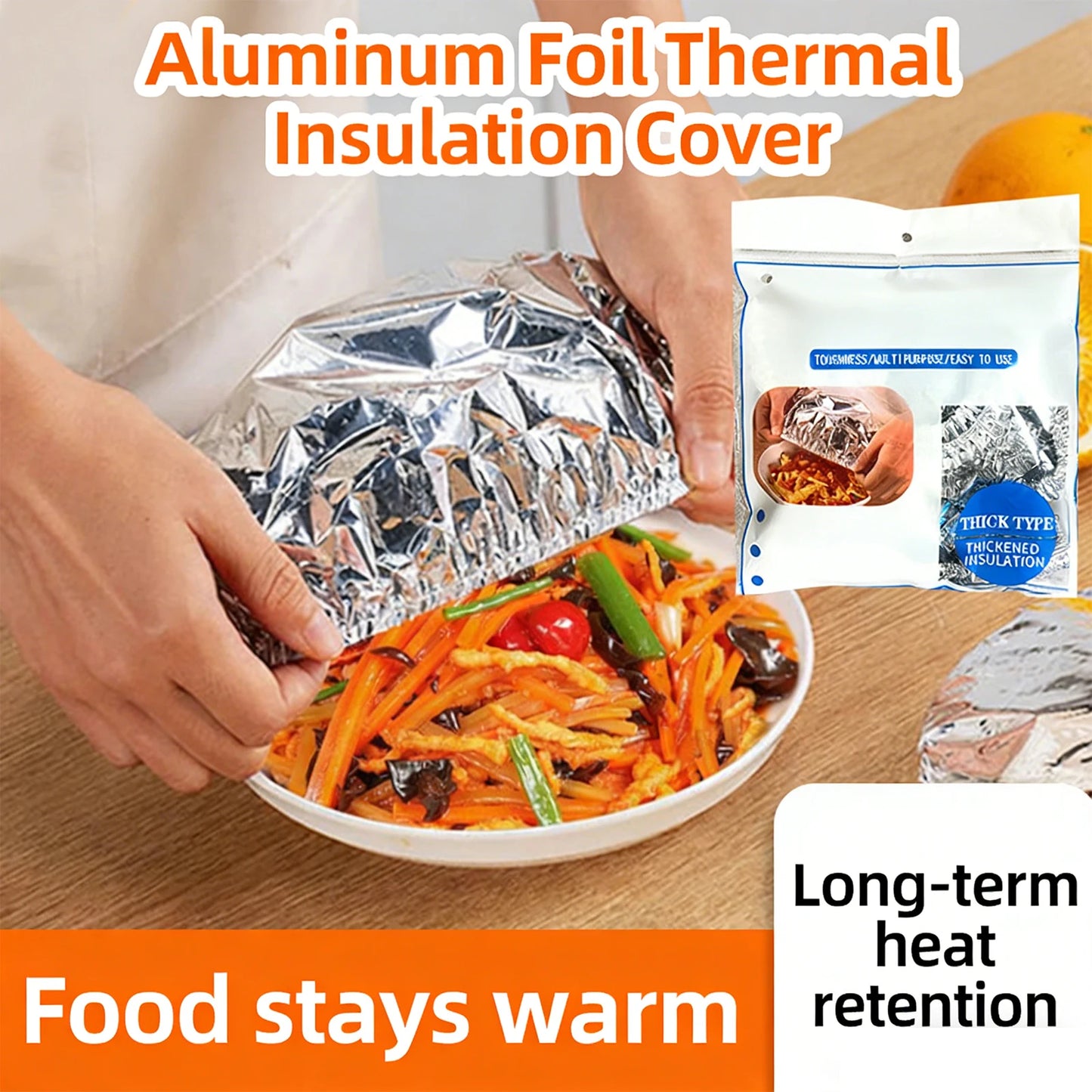 Reusable Aluminum Foil Food Covers Elastic Bowl Covers Fits Various Dish Shapes for Home Dining Parties Outdoor Picnics