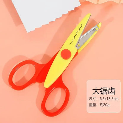 6pcs Scissors Wavy Pattern Paper Cutter Diy Handmade Tools Paper Craft Kawaii Card Photo Scissors 1pc Kids Gifts Office Supplies