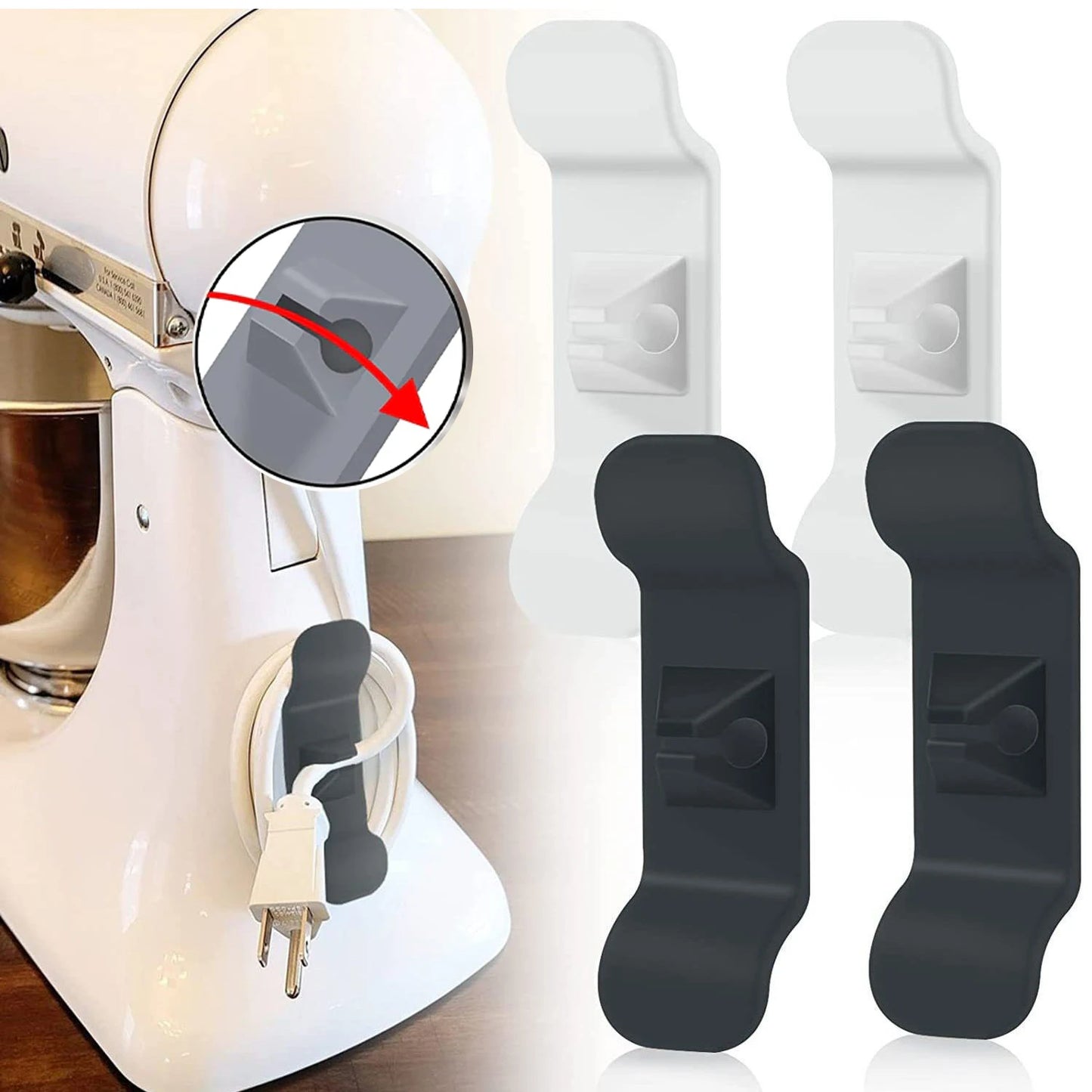 Cord Wrapper Organizer Clips Holder Wire Hider Cable Winder Management Wrap For Kitchen Appliance Stand Blender Mixers Air Fryer