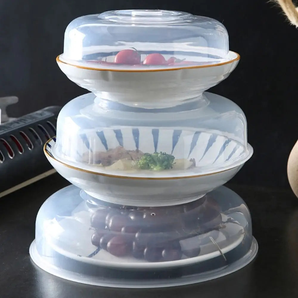 1Pcs Fresh Keeping Microwave Splatter Cover for Kitchen Bowls Cake Dish Plastic Food Fresh Lid Reusable Vented