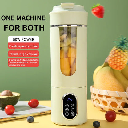 HOMEFISH Portable Rechargeable Compact Juice Cup Multi-functional Blender for Students - On-the-Go Fresh Juice Maker