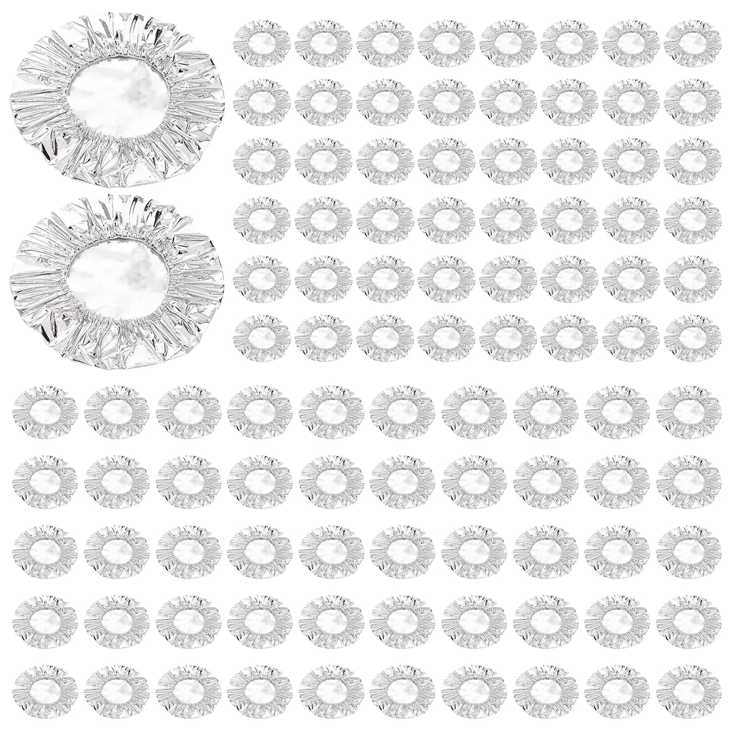 Reusable Aluminum Foil Food Covers Elastic Bowl Covers Fits Various Dish Shapes for Home Dining Parties Outdoor Picnics