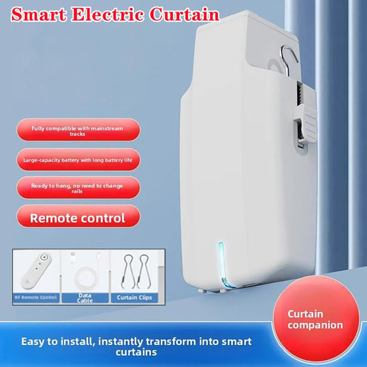 Smart Electric Curtain Robot Track Motor Remote Control Home Electric Drive Track Rod Automatic Curtain Opener Curtain Motor