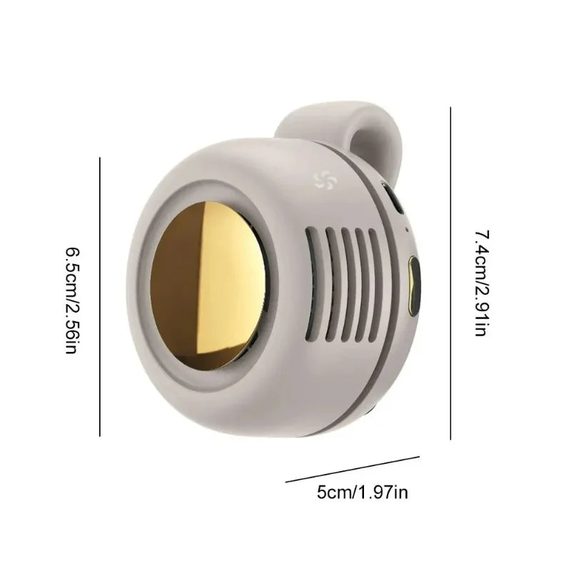 Portable Silent Mini Bladeless Electric Fan Small fan Clip on Shirt Waist Mini Bladeless Fan Adjustable 3-Speed For Outdoor NEW