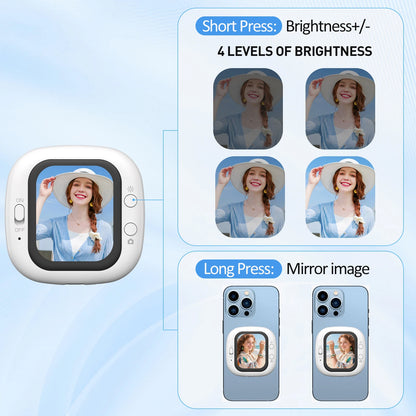 Mobile phone rear self-timer display mini self-timer monitor screen mobile phone screen caster control remote photo bluetooth re