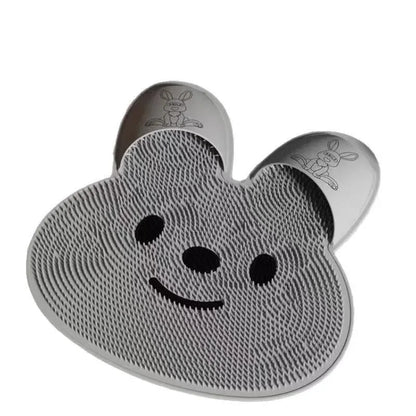 Bathroom Shower Anti Slip Mat Rabbit, Circular Massage Foot Mat, Back Suction Cup,Foot Scrubber, Back Scrubber, Anti Fall Device