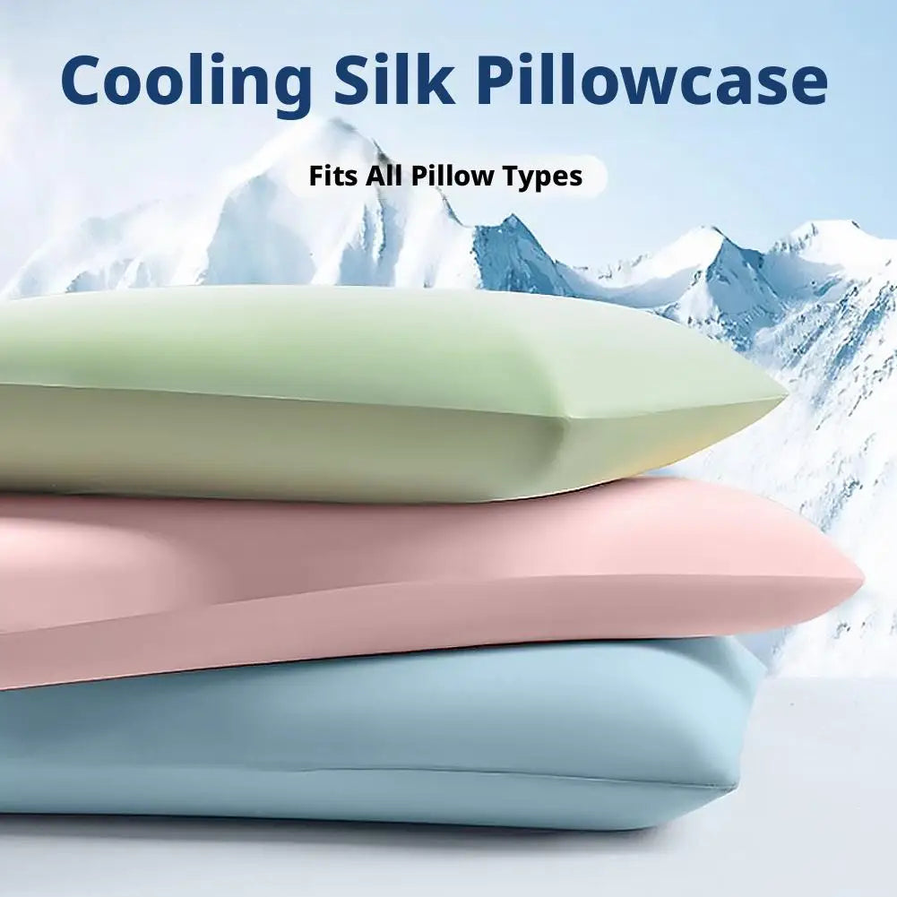 Breathable Cooling Pillowcase For Hot Sleepers & Night Sweats, Silky Soft Pillow Cases Fiber Pillowcase For Better Sleep