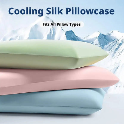 Breathable Cooling Pillowcase For Hot Sleepers & Night Sweats, Silky Soft Pillow Cases Fiber Pillowcase For Better Sleep