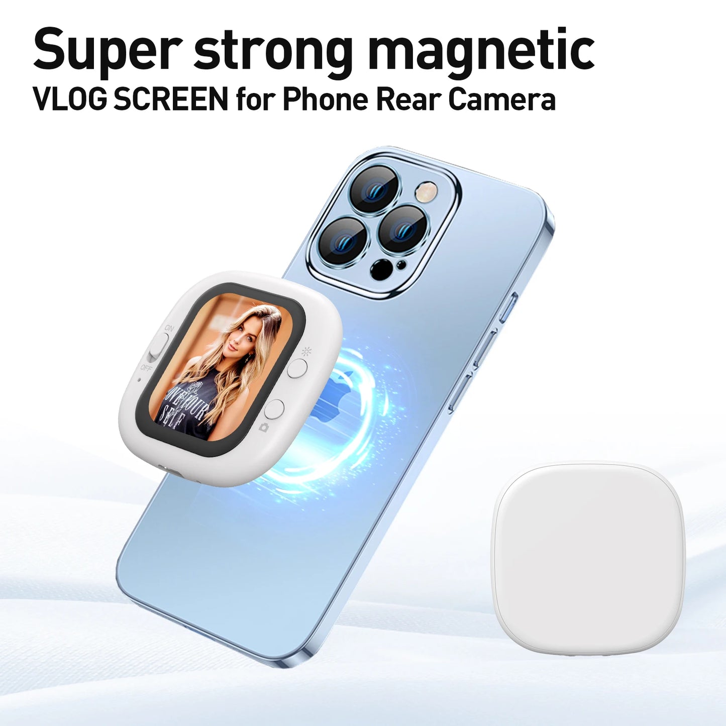 Mobile phone rear self-timer display mini self-timer monitor screen mobile phone screen caster control remote photo bluetooth re