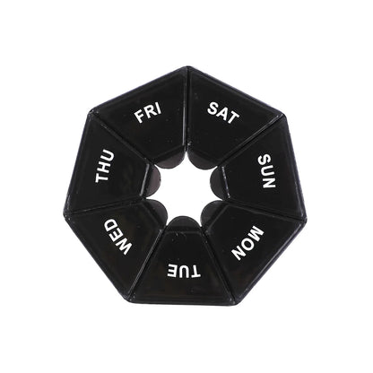 7 Compartments Weekly Pill Organizer Portable Plastic Mini 7 Day Medicine Box Small Pill Case Bulk