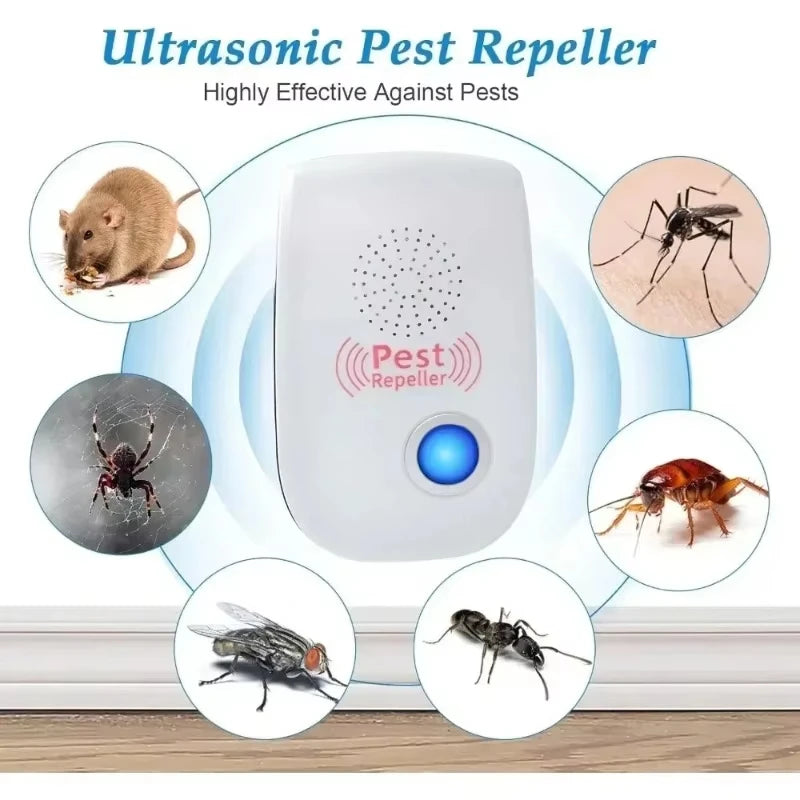 Safe Ultrasonic Pest Repeller Electronic Mouse Cockroach Mosquito Insect Repellent Effective Pest Control Exterminator Essential