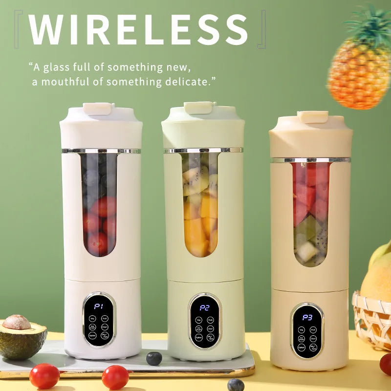 HOMEFISH Portable Rechargeable Compact Juice Cup Multi-functional Blender for Students - On-the-Go Fresh Juice Maker