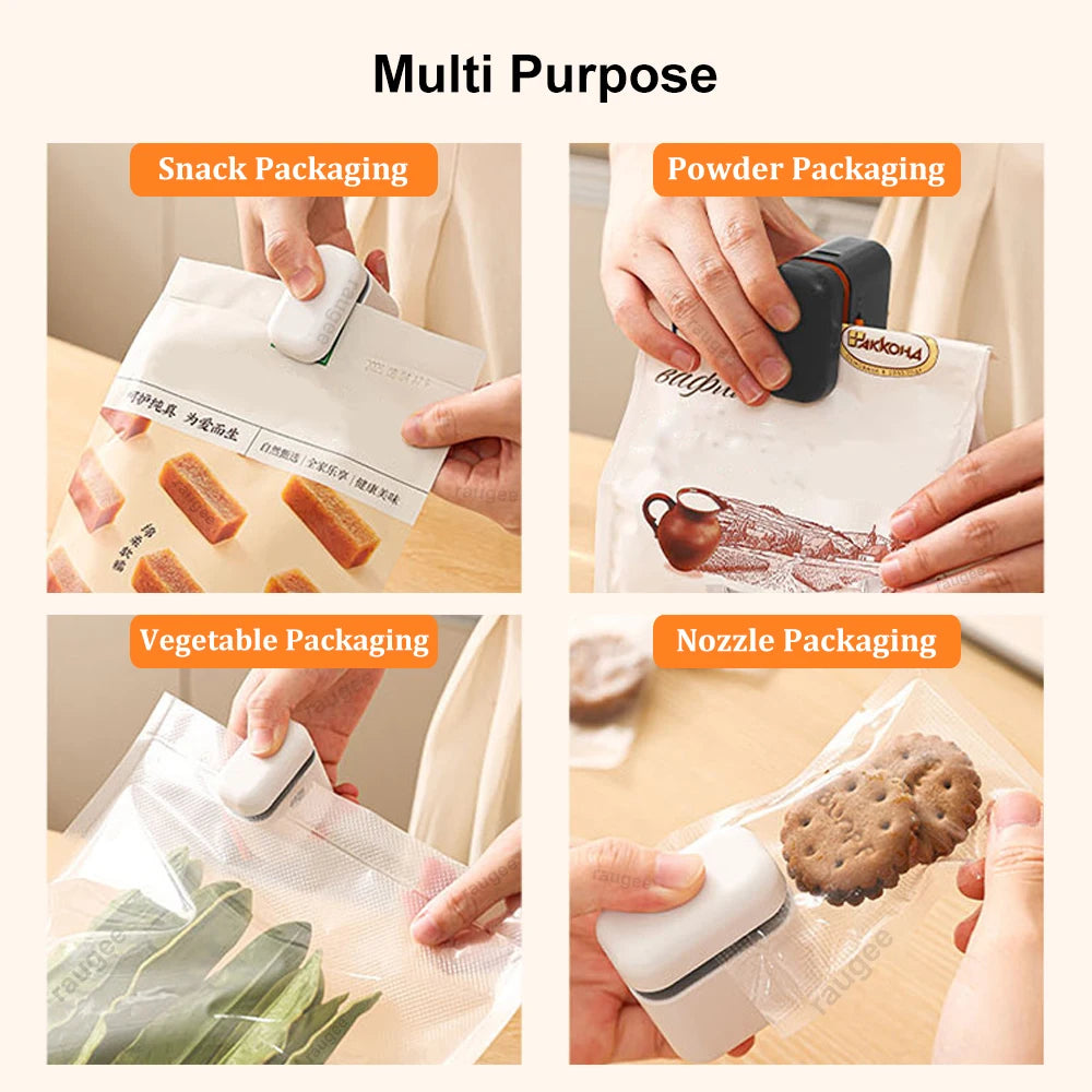 Plastic Bags Sealer Mini Bag Sealer Handheld Rechargeable Bag Sealer Machine Portable Resealer Machine Sealer for Plastic Bags