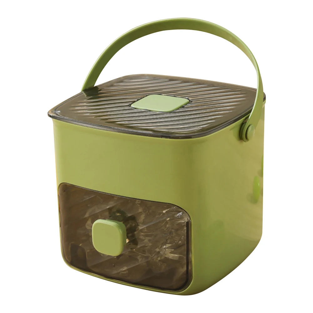 Portable Ice Maker Machine & Storage Drawer Ice Maker with Handle Countertop Ice Cube Maker for Home Kitchen Camping RV Office