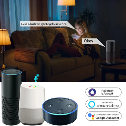 Smart Led Candle Light Bulbs E14 Wifi Bluetooth Tuya Smart Life Spotlight RGB Lamp App Control for Bedroom Living Room Decor