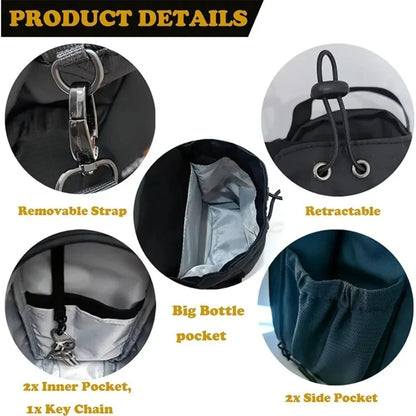 Super Strong Magnetic Gym Bag for Phone Water Bottle Portable Fitness Storage Sports Accessories