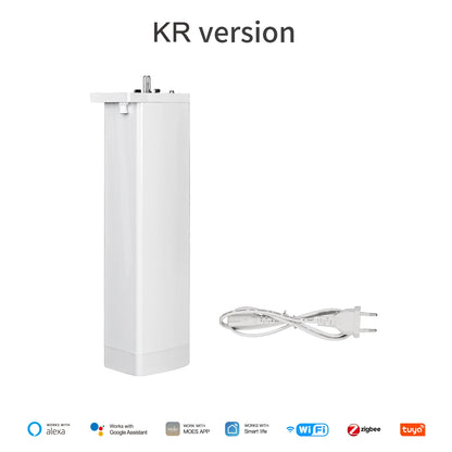 MOES WiFi/Zigbee Smart Curtain Motor Electric Curtain Opener Super Silent For Curtain Track Remote Control Compatible with Alexa