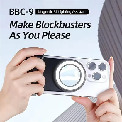 2026 MagSafe Smartphone Camera Shutter Grip Bluetooth Selfie Handle Camera Photo Stabilizer with Fill Light for Iphone Android