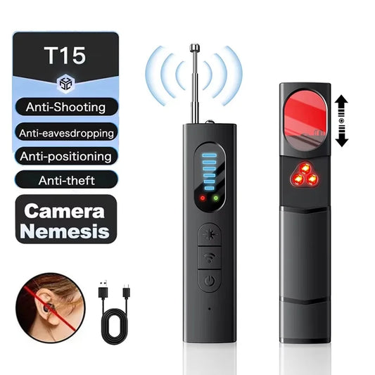 Portable Hidden Camera Detector Anti-Spy GPS Tracker Listening Device Bug RF Wireless Signal Scanner Gadget Security Protection