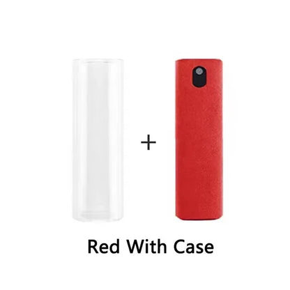 2 in 1 Mini Screen Cleaner Spray Bottle Portable Reusable Mobile Phone Tablet PC Laptop Screen Dust Remover Microfiber Cleaners