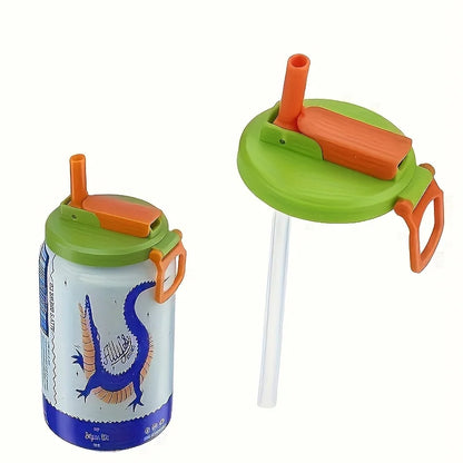 Reusable Soft Drink Can Lid. Soda Drink Can Lid Can Be Used for Beverages, Juices, and Soft Drinks, and Comes with A Straw