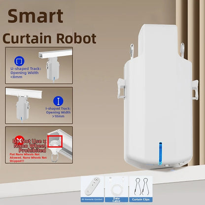 Smart Electric Curtain Robot Track Motor Remote Control Home Electric Drive Track Rod Automatic Curtain Opener Curtain Motor
