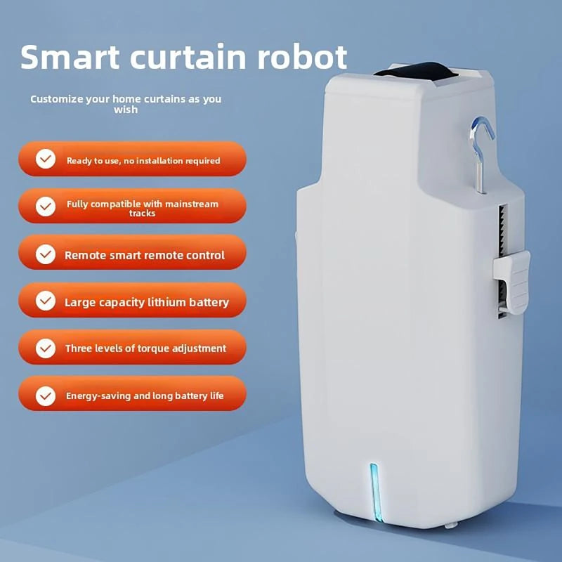 Smart Electric Curtain Robot Track Motor Remote Control Home Electric Drive Track Rod Automatic Curtain Opener Curtain Motor