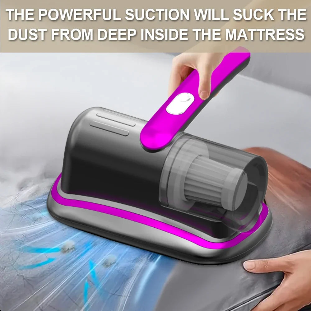 Wireless Handheld Mattress Vacuum Cleaner with UV-C Light HEPA Filter And Ultrasonic Vibration12KPa for Bed Sofa Car Seat Carpet