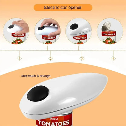 Electric Can Opener Automatic Jar Bottle Opener Hands Free Easy Pull Tab Battery Powered Batteries Not Included