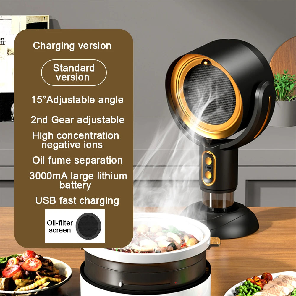Desktop Range Hood Portable Range Hood 15 Degree Adjustable Kitchen Exhaust Fan Cooker Range Hood For Cooking Indoor Barbecues